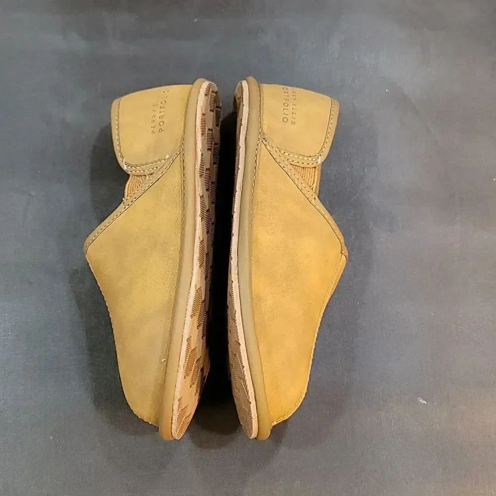 BRAND NEW PERRY ELLIS ROUND-TOE FAUX FUR INSOLE KIDS SLIPPERS